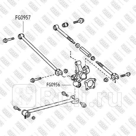 Сайлентблок заднего поперечного рычага toyota camry 91- FIXAR FG0956  для Разные, FIXAR, FG0956