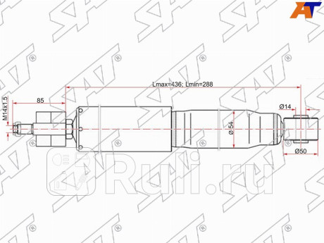 Амортизатор передний toyota land cruiser 100 98-07 lh=rh SAT ST-48511-69545  для Разные, SAT, ST-48511-69545
