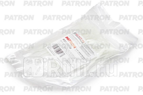 Комплект пластиковых хомутов 2.5 х 100 мм, 100 шт, нейлон, белые PATRON P25100W  для Разные, PATRON, P25100W