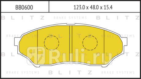 Колодки тормозные дисковые передние mitsubishi pajero pinin 99- BLITZ BB0600  для Разные, BLITZ, BB0600