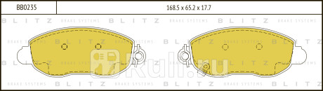 Колодки тормозные дисковые передние ford transit 00- BLITZ BB0235  для Разные, BLITZ, BB0235