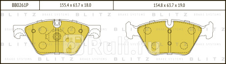 Колодки тормозные дисковые передние bmw 5(f07 10 11) 08- BLITZ BB0261P  для Разные, BLITZ, BB0261P