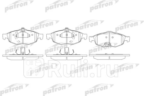 Колодки тормозные дисковые передн chrysler: sebring 01-, sebring кабрио 01- PATRON PBP1550  для Разные, PATRON, PBP1550