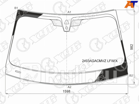 2493AGACMVZ LFW/X - Лобовое стекло (XYG) BMW X7 G07 (2018-2021) для BMW X7 G07 (2018-2021), XYG, 2493AGACMVZ LFW/X